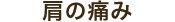 肩の痛み
